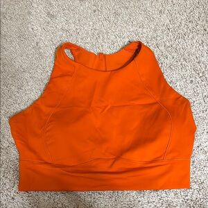 CALIA by Carrie Underwood Orange Fitted Crop Tank Top